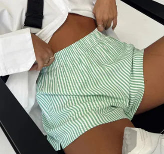 Stripe Y2K Shorts for Women