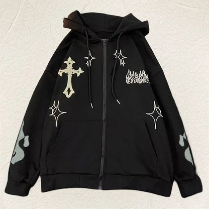 Embroidered Cross Flame Jacket netstar®