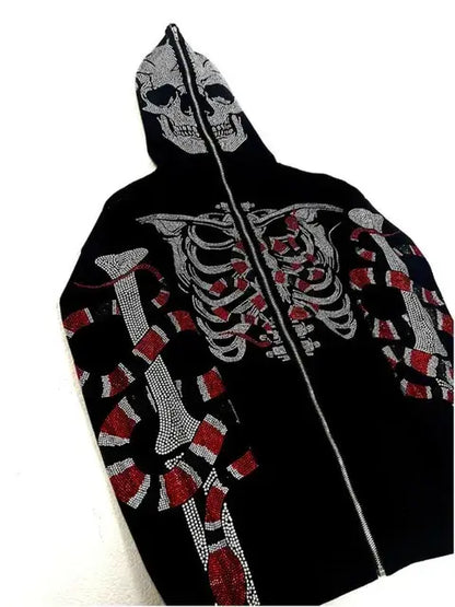 Skeleton Print Zip Up netstar®