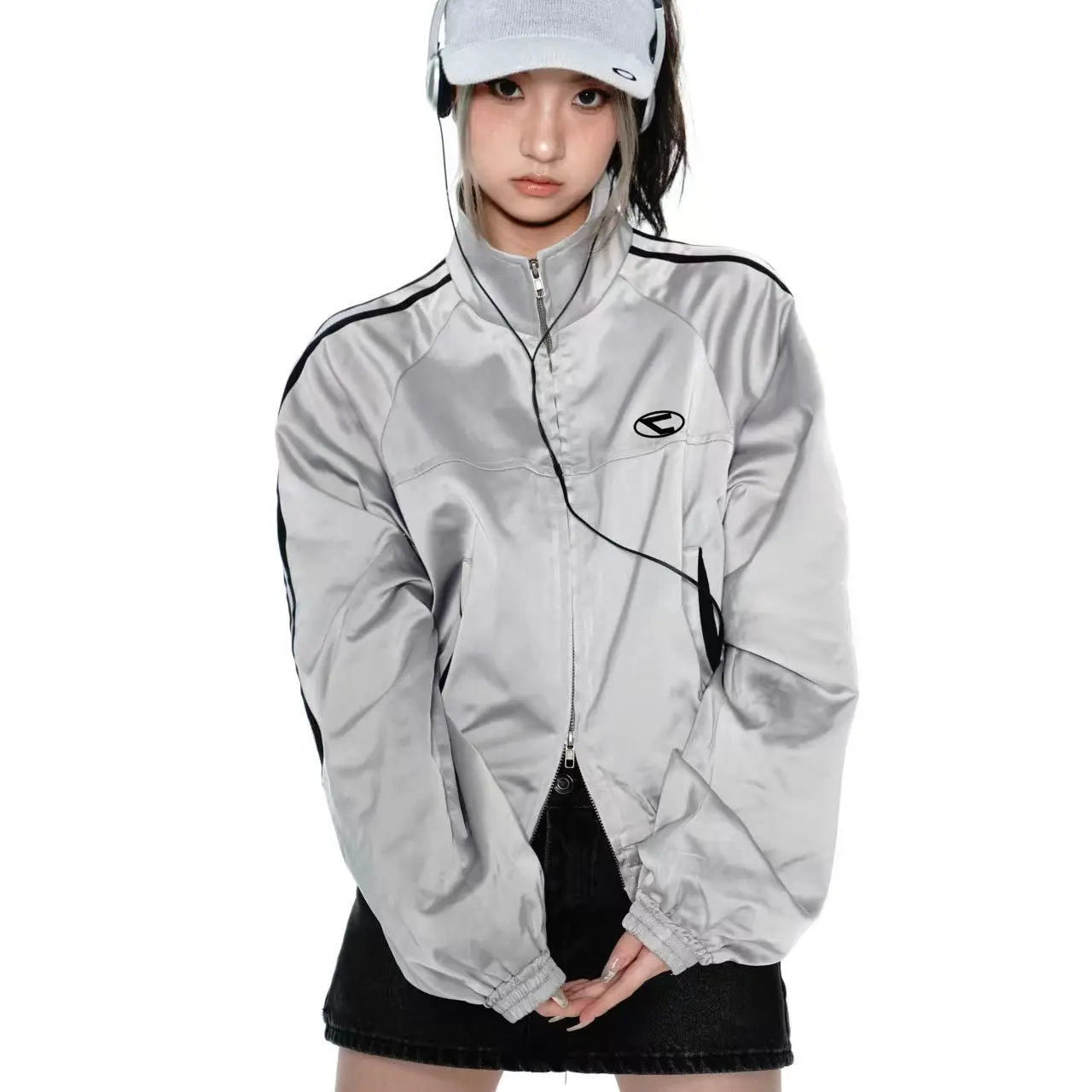 Futuristic Punk Zip-Up Jacket