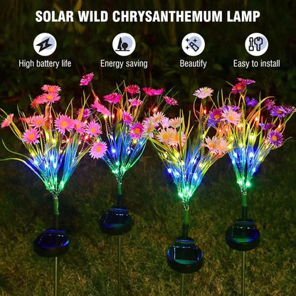 Solar Garden Lights LED Flower Outdoor Decor