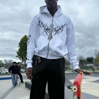 Grunge Y2k Quality Zip-Ups