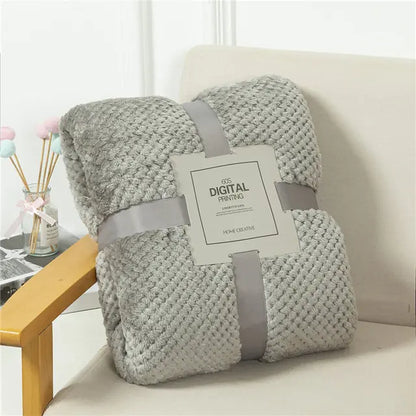 Fluffy Plaid Winter Bed Blankets Supplier