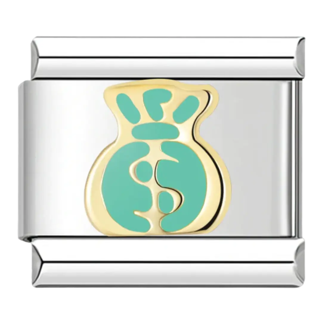 Moneybag Charm Stainless Steel