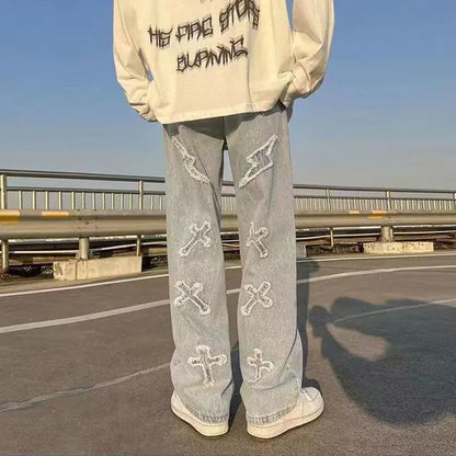 Streetwear Embroidery Baggy Jeans Solus™