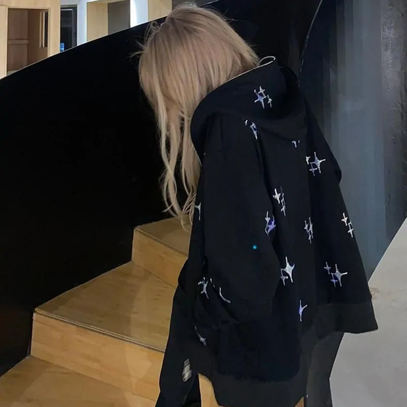 Sparkle Star Zip-up Jacket