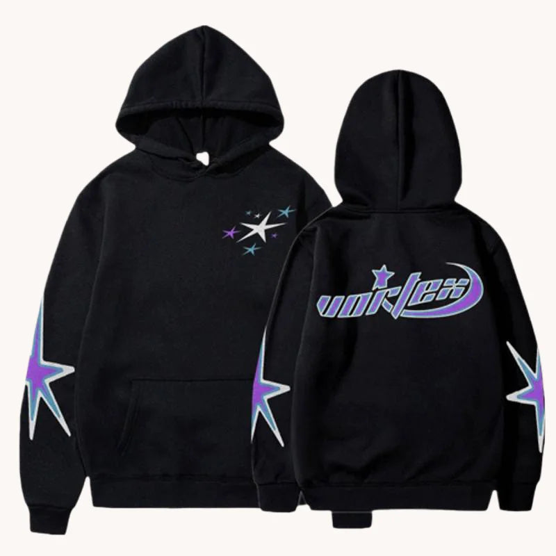 Star Pattern Y2K Hoodie