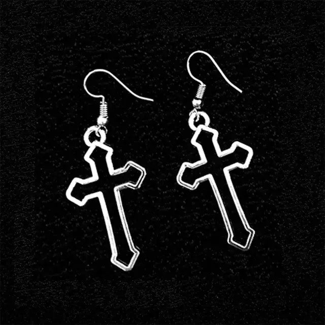 Cross Zircon Earrings net star