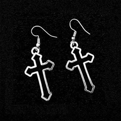 Cross Zircon Earrings net star