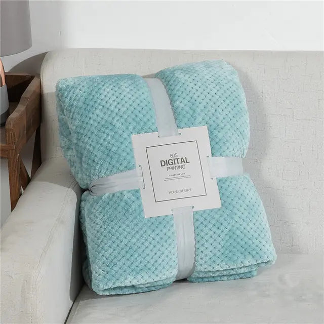Fluffy Plaid Winter Bed Blankets Supplier