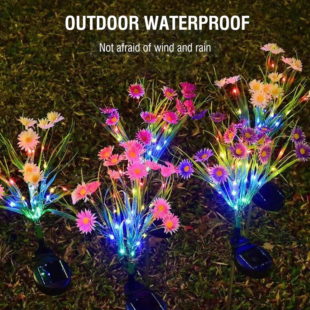 Solar Garden Lights LED Flower Outdoor Decor