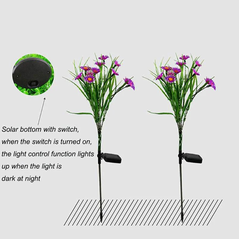 Solar Garden Lights LED Flower Outdoor Decor