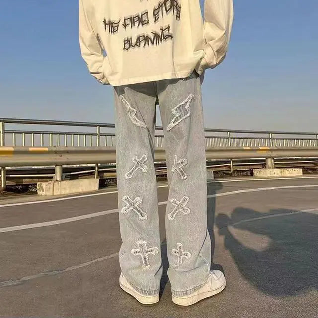 Streetwear Embroidery Baggy Jeans Solus™
