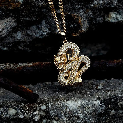 Dragon Luxury Gold Zircon Necklace