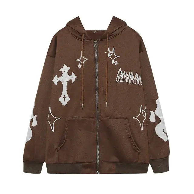 Embroidered Cross Flame Jacket netstar®