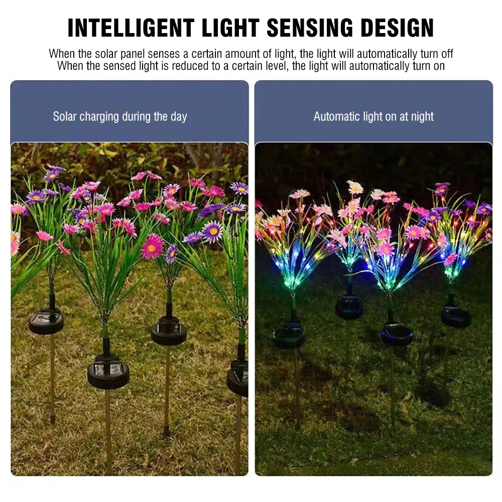 Solar Garden Lights LED Flower Outdoor Decor