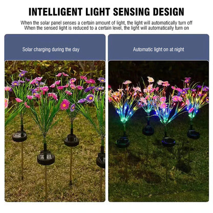 Solar Garden Lights LED Flower Outdoor Decor