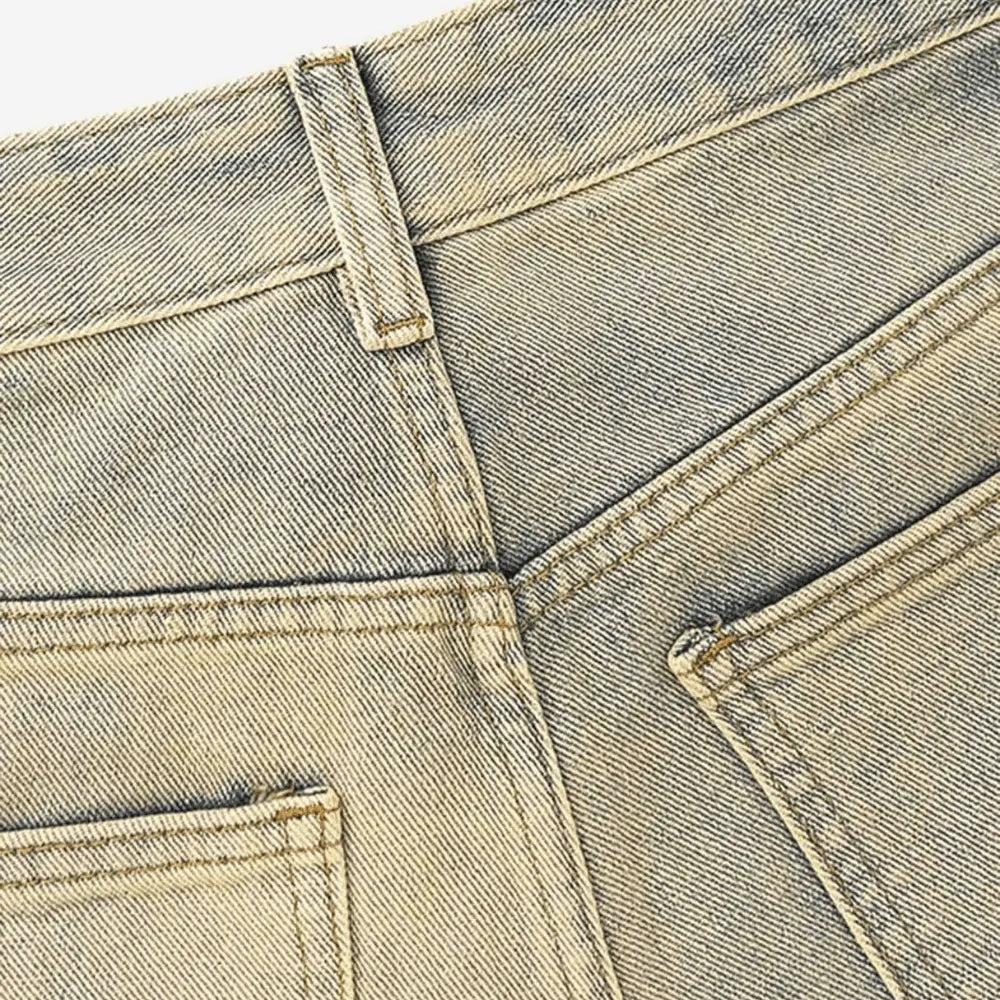 Flame Embroidered Jeans