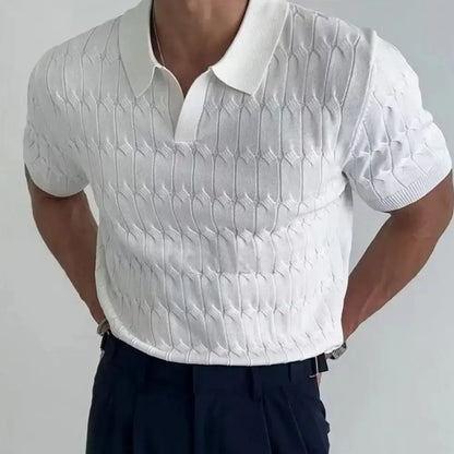 Textured Luxury Polo Shirt