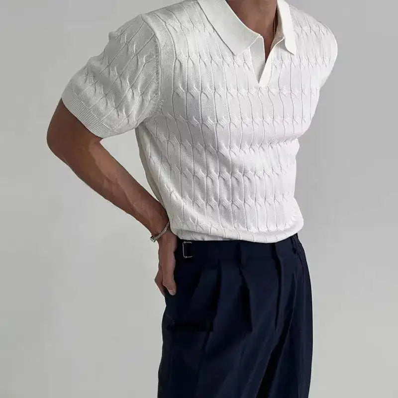 Textured Luxury Polo Shirt