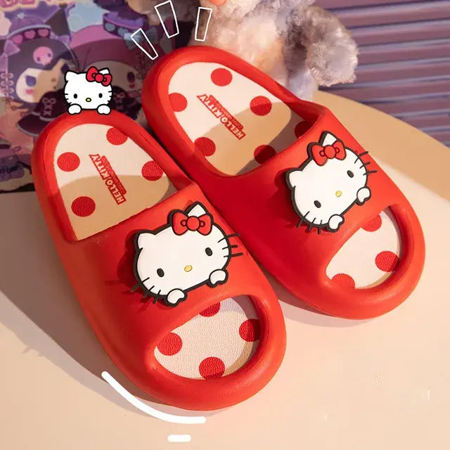 Hello Kitty Fuzzy Slippers