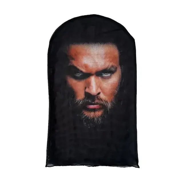 Printed 3D Mesh Hood Mask For Cosplay