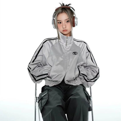 Futuristic Punk Zip-Up Jacket