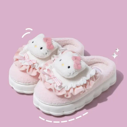 Hello Kitty Fuzzy Slippers