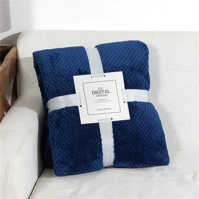 Fluffy Plaid Winter Bed Blankets Supplier