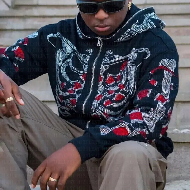 Skeleton Print Zip Up netstar®