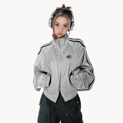Futuristic Punk Zip-Up Jacket