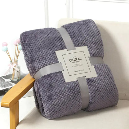 Fluffy Plaid Winter Bed Blankets Supplier