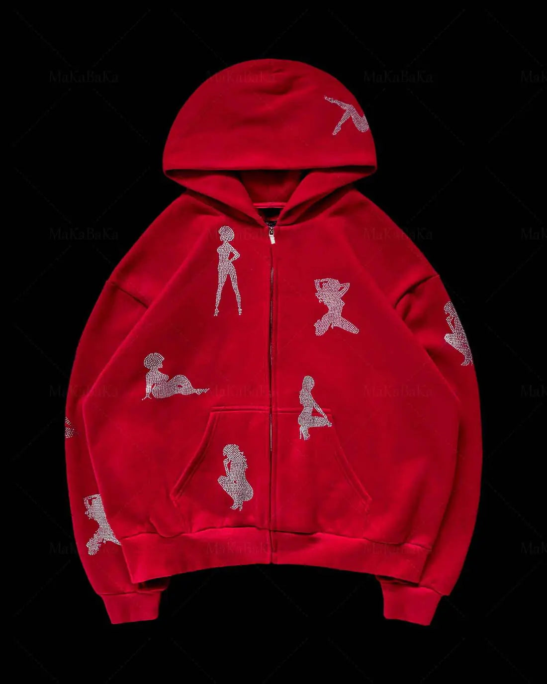 Rhinestone Y2K Zip-Up