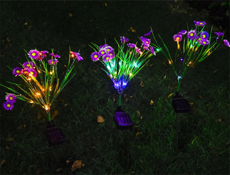 Solar Garden Lights LED Flower Outdoor Decor