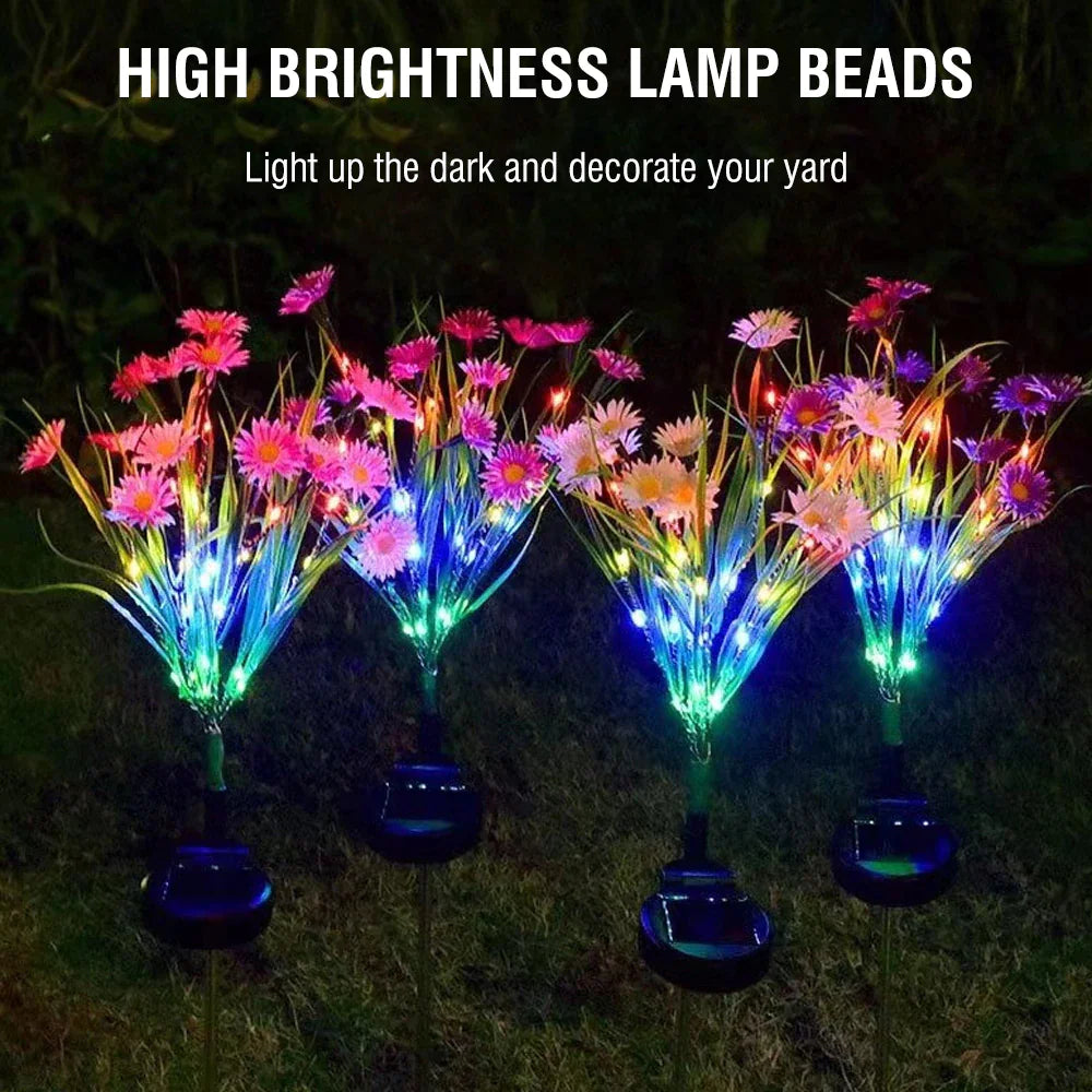 Solar Garden Lights LED Flower Outdoor Decor