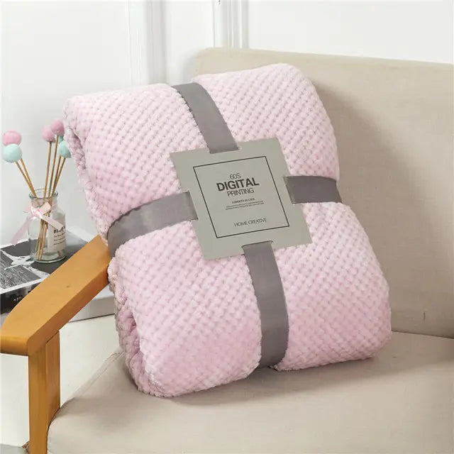 Fluffy Plaid Winter Bed Blankets Supplier