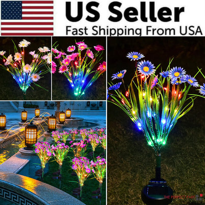 Solar Garden Lights LED Flower Outdoor Decor