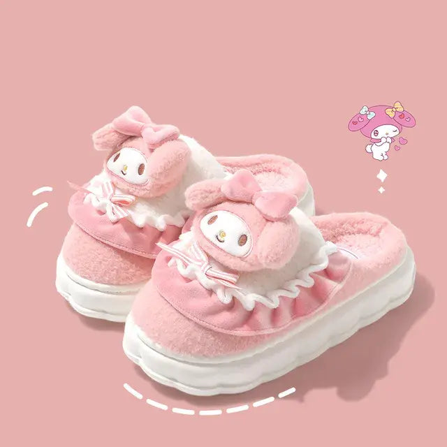 Hello Kitty Fuzzy Slippers