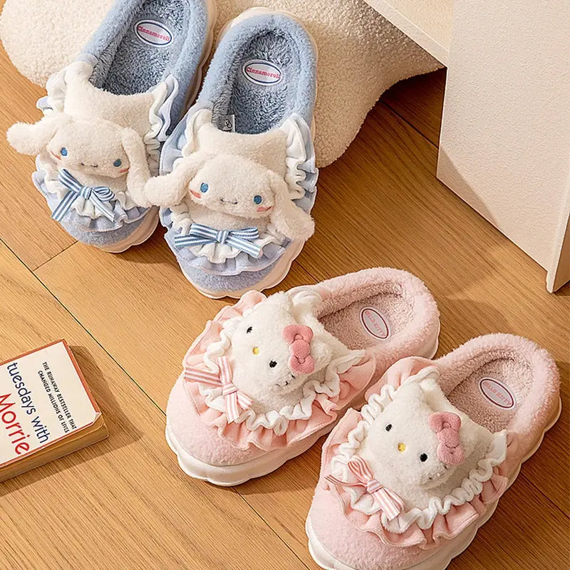 Hello Kitty Fuzzy Slippers