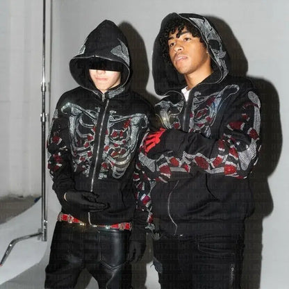 Skeleton Print Zip Up netstar®