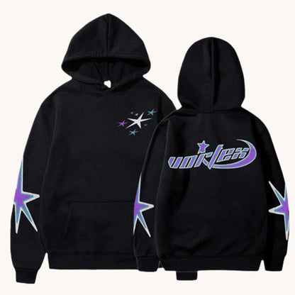 Star Pattern Y2K Hoodie