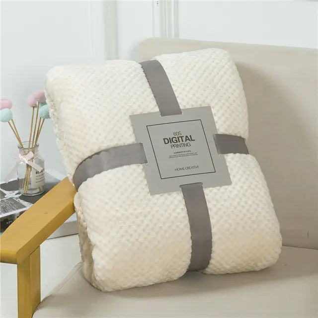 Fluffy Plaid Winter Bed Blankets Supplier