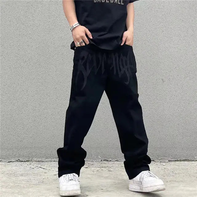 Streetwear Embroidery Baggy Jeans Solus™