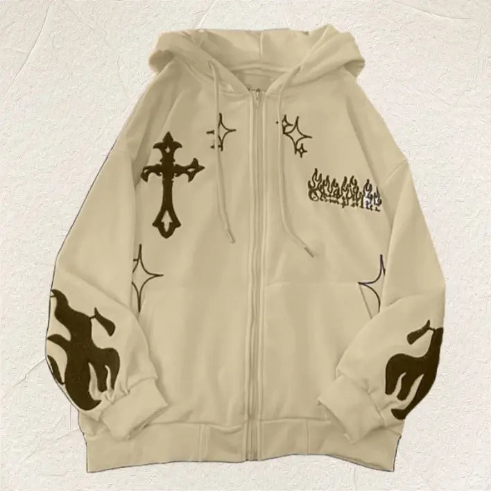 Embroidered Cross Flame Jacket netstar®