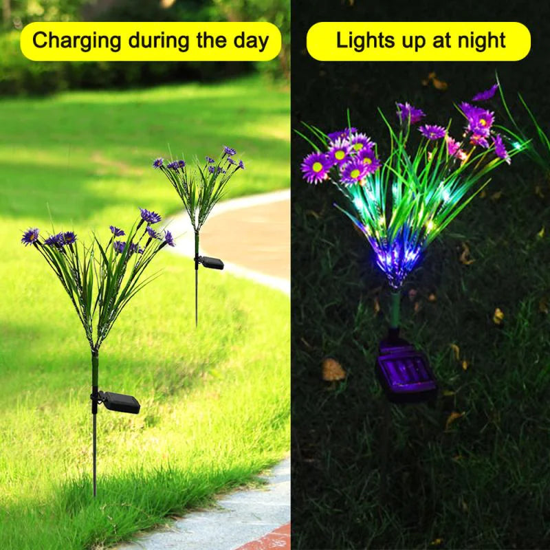 Solar Garden Lights LED Flower Outdoor Decor