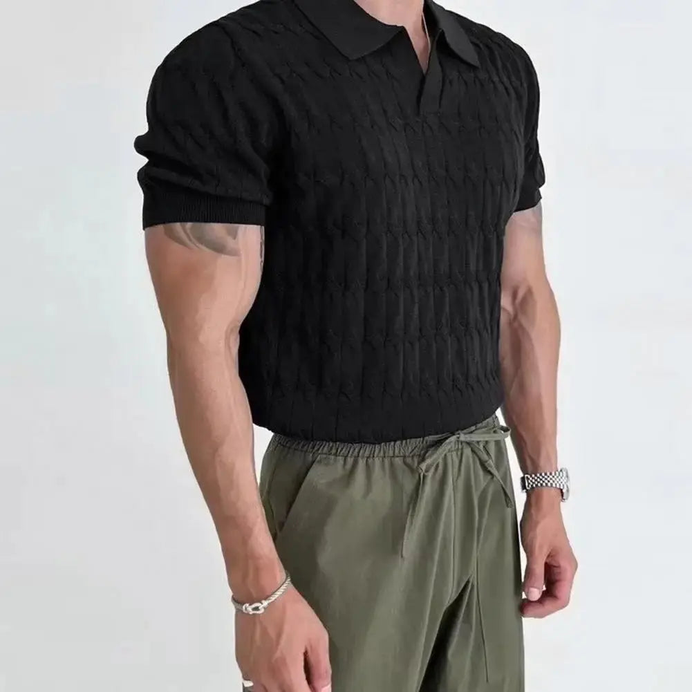 Textured Luxury Polo Shirt