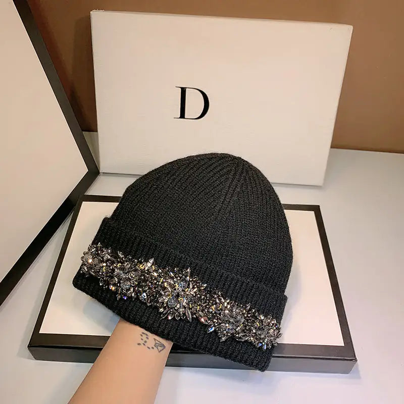 Stylish Rhinestone Beanie