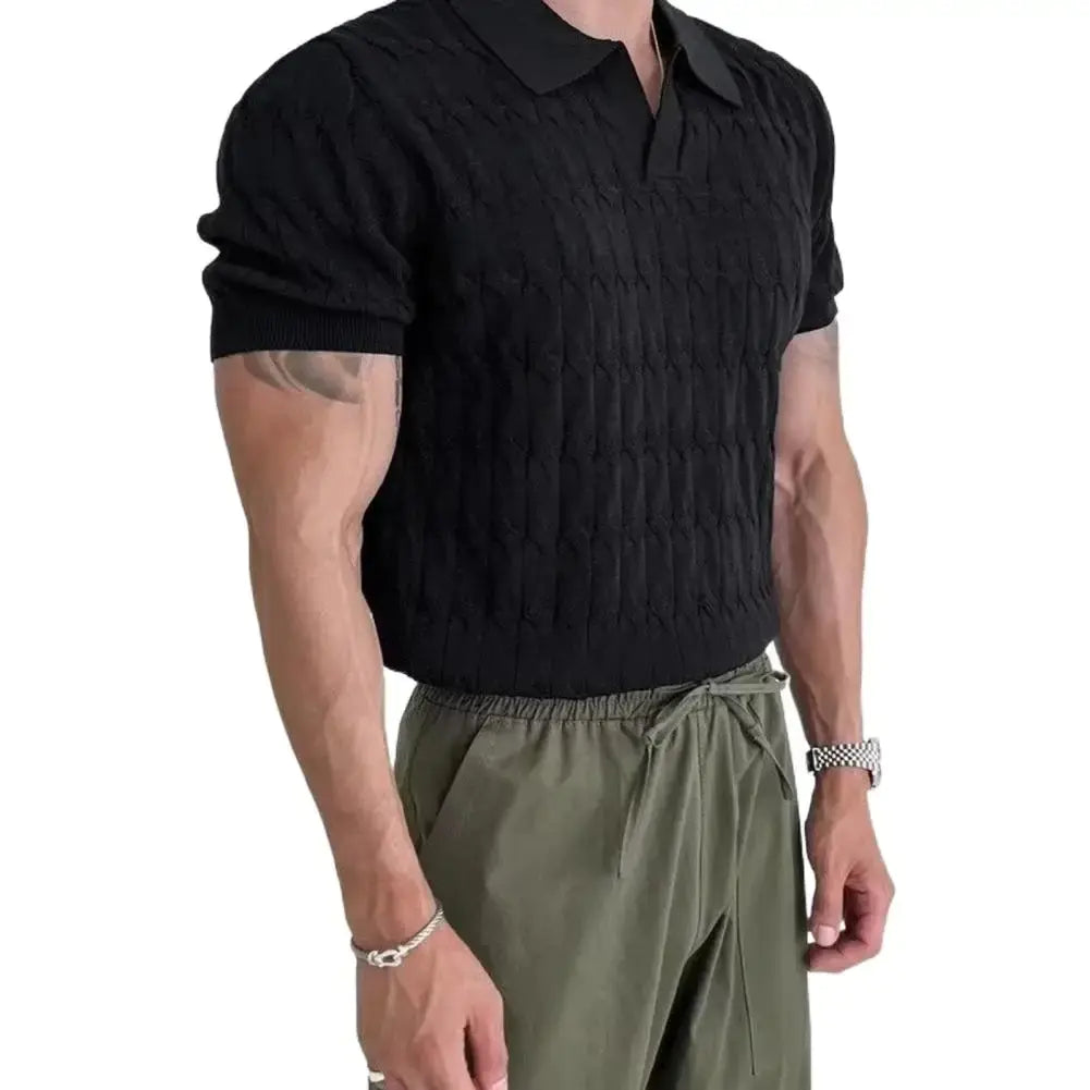 Textured Luxury Polo Shirt