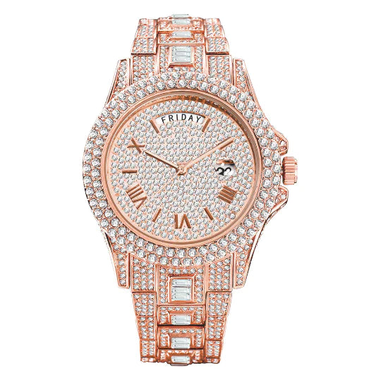 Rhinestone Luxury Watch (New)