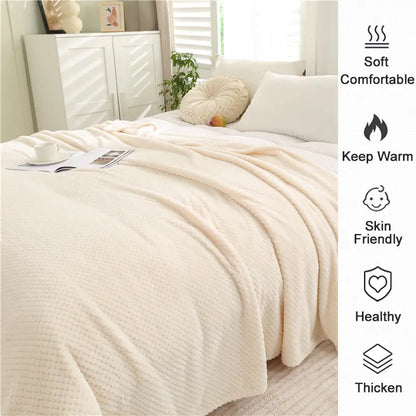 Fluffy Plaid Winter Bed Blankets Supplier